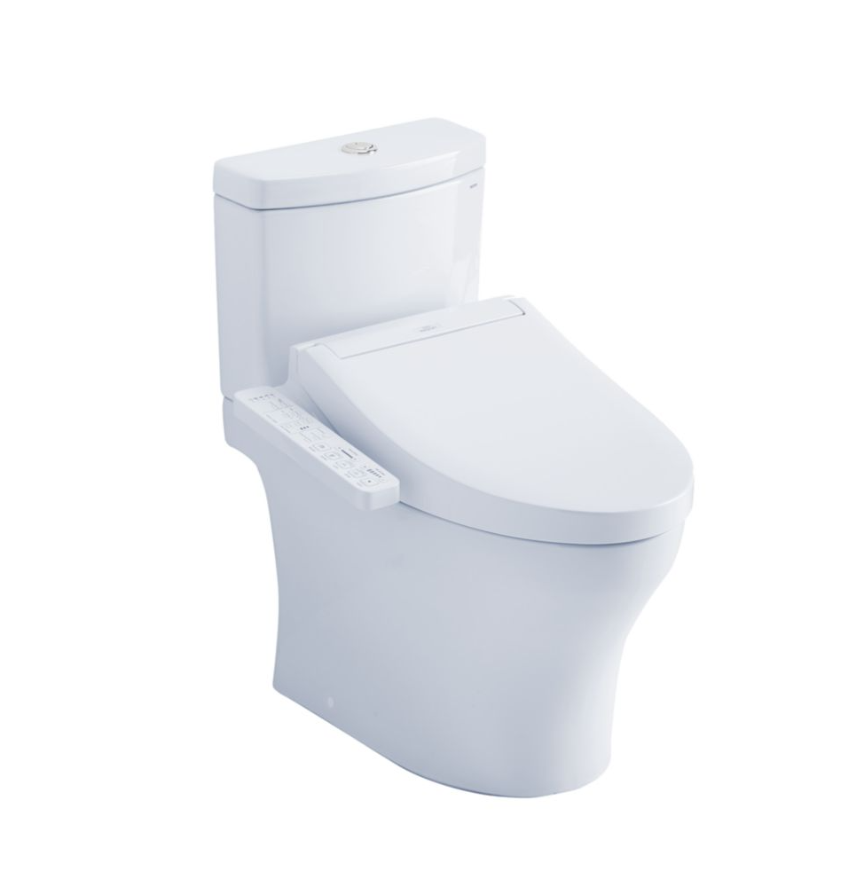 TOTO UltraMax II 1-Piece 1.28 GPF Single Flush Elongated Toilet in Cotton  White MS604124CEFG#01 - The Home Depot