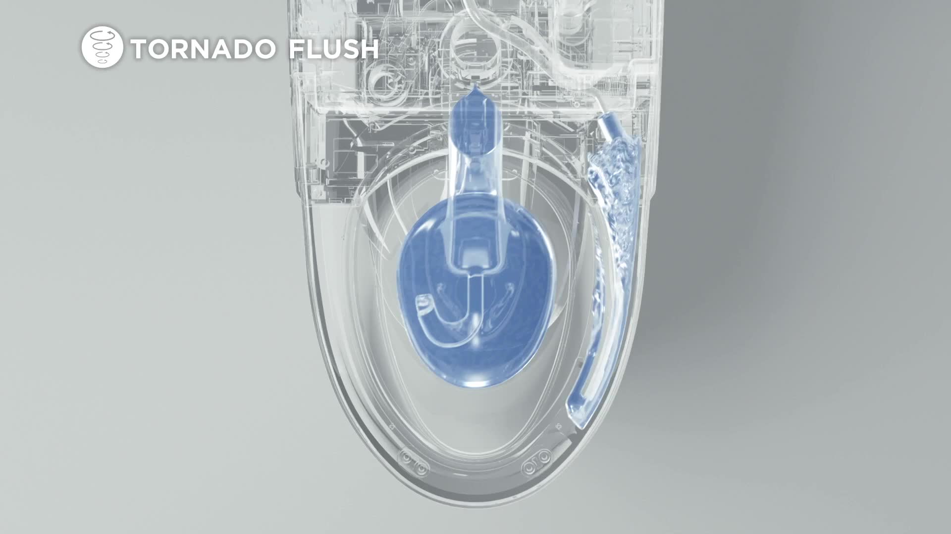 X-ray view of TORNADO FLUSH in action from above