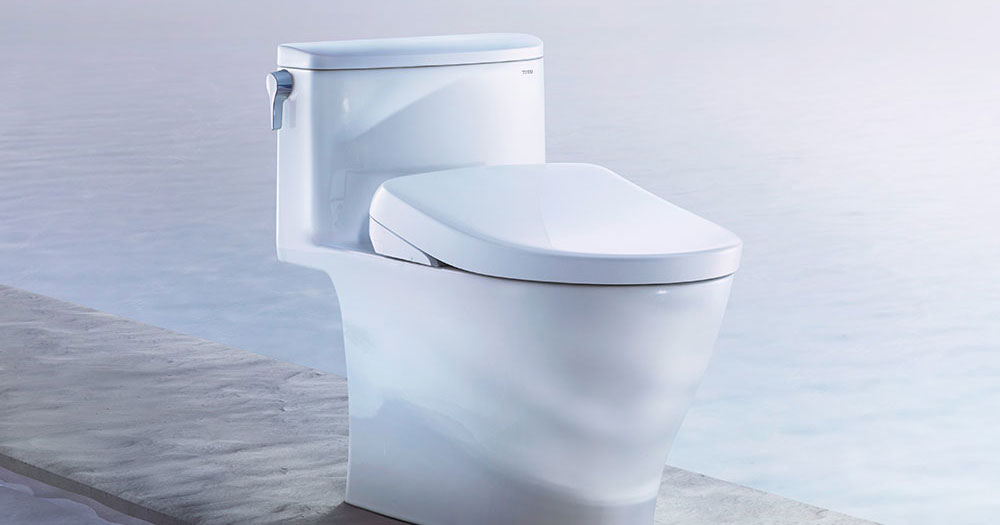 TOTO T1SW2024 White Automated Washlet Bidet Toilet deals Seat Elongated